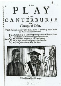 Een nieuw toneelstuk genaamd Canterburie, 1641 door English School